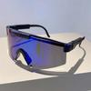 Oversized Sports Sun Glasses  Wrapped Round Mirror Outdoor Cycling Goggle Trendy Futuristic Punk Sunglasses for Men