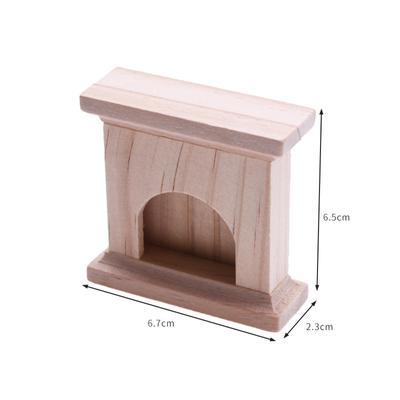 1PC Dollhouse Miniature Simulation Furniture Vintage Natural Solid Wooden Fireplace Model Home Creative Adornment Decoration