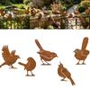 Pack Of 5 Iron Bird Garden Decorations With Weatherproof Design For Outdoor Use Decorative Backyard Ornament