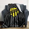 Al-Ittihad Club Logo Print Flannel Blanket High Quality Warm Comfortable Cover for All Seasons Perfect for Gifts Home Decor