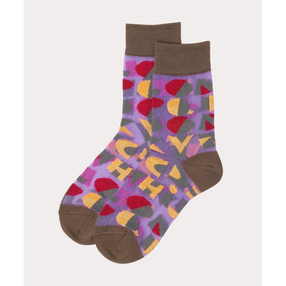 

Vivienne Westwood Japan Alphabet Print Crew Socks 3108010