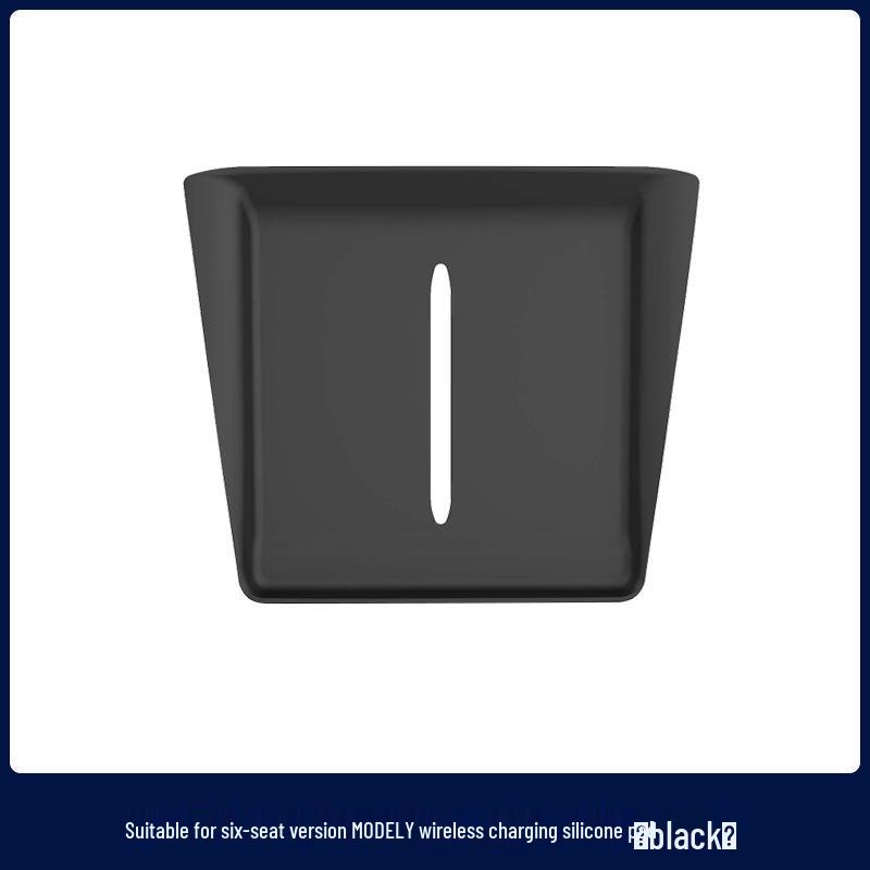 Tesla Model YL 6-Seat Wireless Charging Silicone Pad: Non-slip and Dustproof Car Accessory.