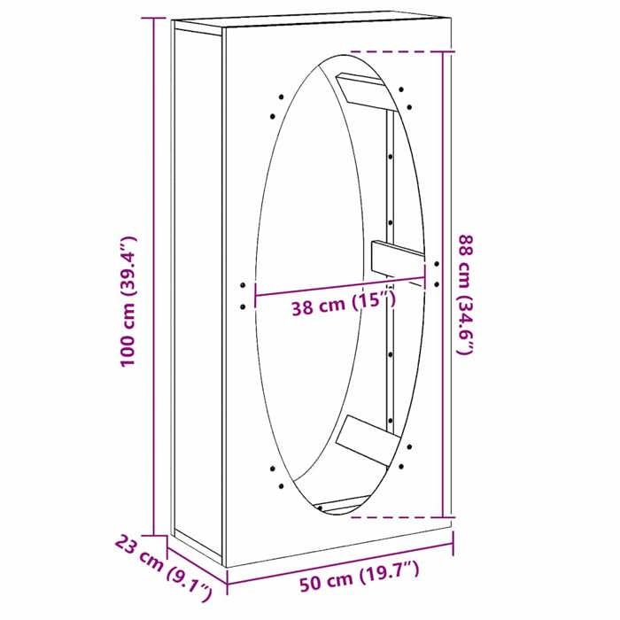 VidaXL Firewood Rack Anthracite 50x23x100 Cm, Fireplace Log Holder, Log Holder, Log Rack 864183