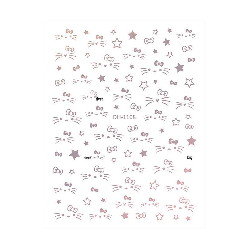 Redanco 3D Cartoon Bow Nail Stickers DH1108