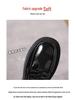 Women's Black Matte Lace-Up Shoes with Thick Soles, Height-Enhancing, British Style, New for Spring and Autumn 2024.