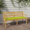 Day and Night - Day and Night Batavia Bench with Glossy Green Cushion Solid Teak Wood 150 Cm
