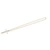 Unisex Temperament Cross Pendant Necklace Jewelry Rood Sweater Alloy Chain Easy MatchingGold
