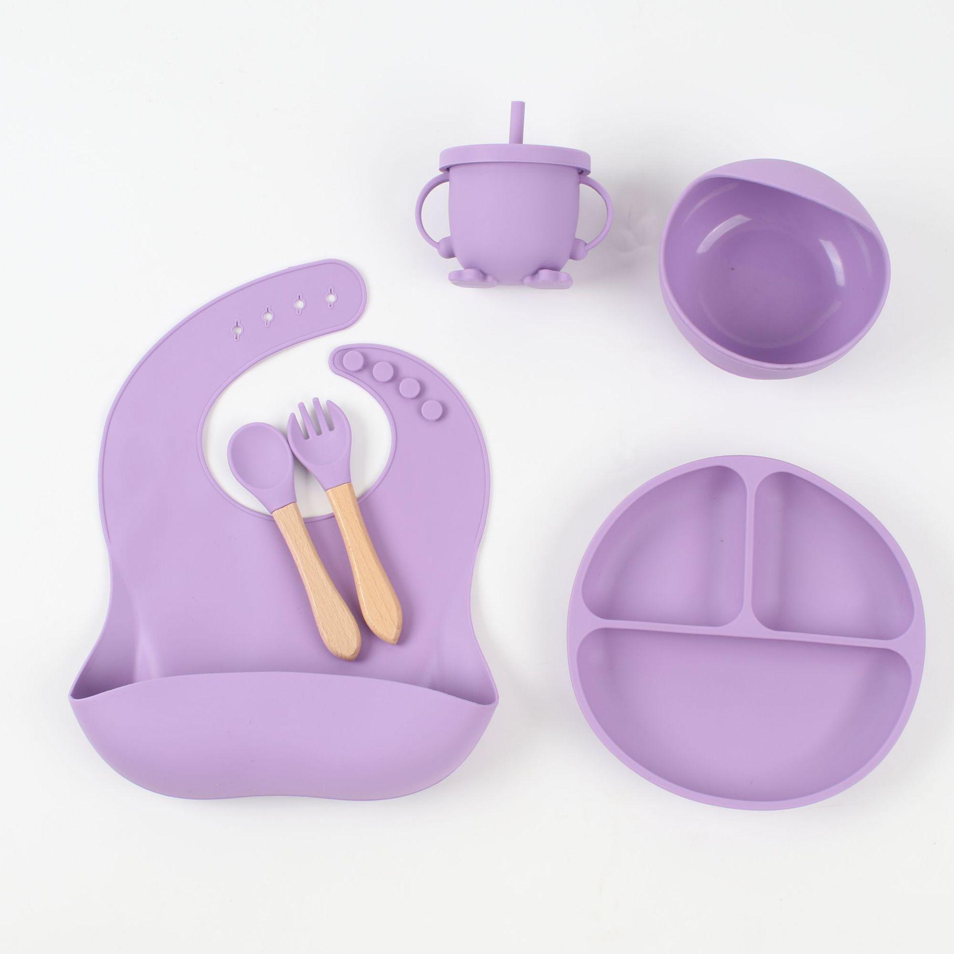 6-Piece Silicone Baby Dinnerware Set - Bowl & Tableware for Children