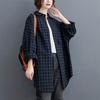 Plaid Shirt Women's Autumn New Long-sleeved Loose Jacket Mid-length Top
