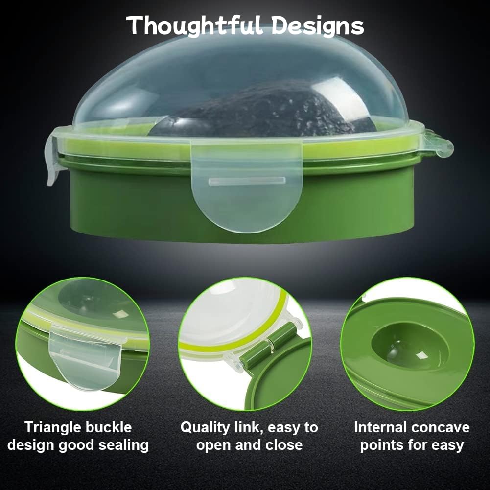 Avocado Storage Box Reusable Crisper Fruit  Slicer Saver Space Saving Keeper Container for Food Fresh Keeping Kitchen Fridge Too
