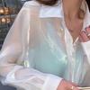 Sunscreen Clothes Diamond Chiffon Women's Summer Thin Long Sleeved Shirt Jacket