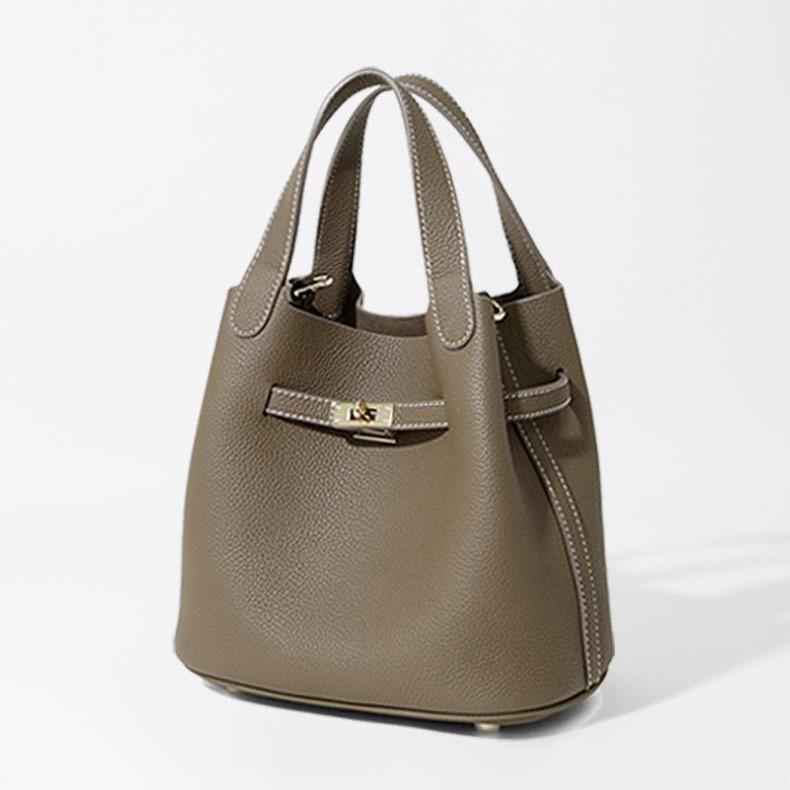 Bolsa de Hombro y Cruzada Sencilla para Mujer 2025 Verano Diseño Coreano de Nicho Bolso Cubo de Gama Alta