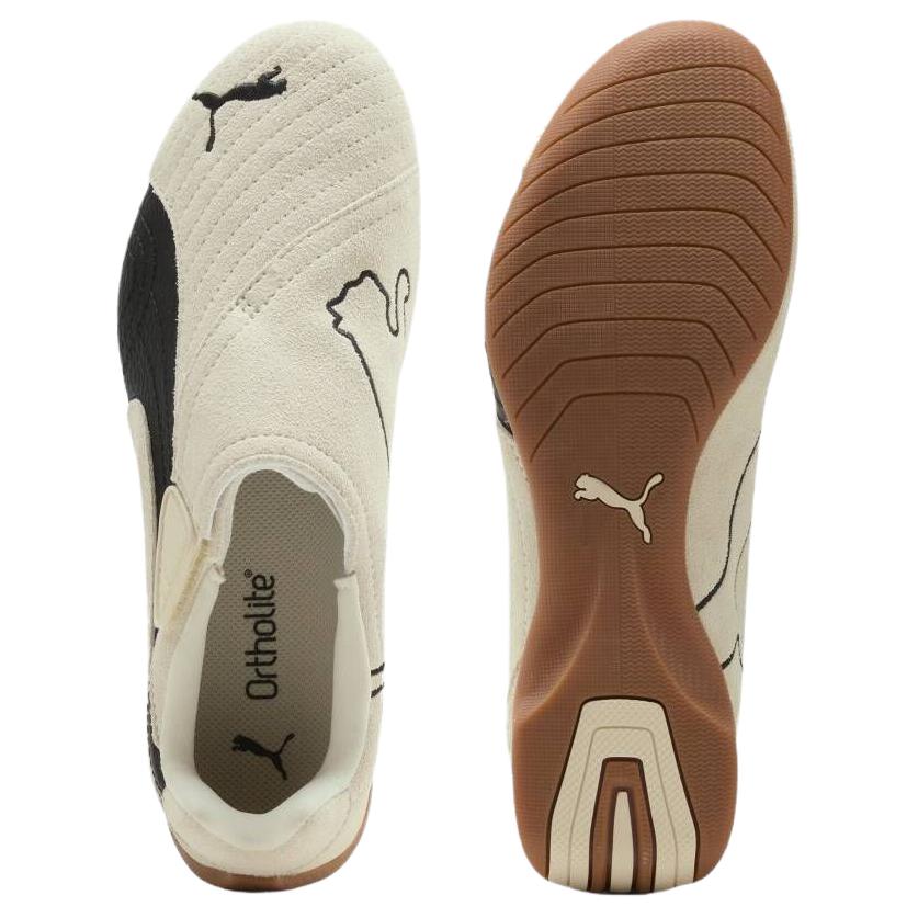 Puma Slipcat Retro Racing Embroidered Lifestyle Casual Shoes Unisex sneakers White Black 406357-04