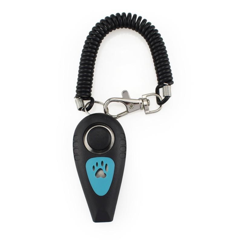 Zweifarbiger Haustiertraining-Clicker & Pfeife mit Lanyard