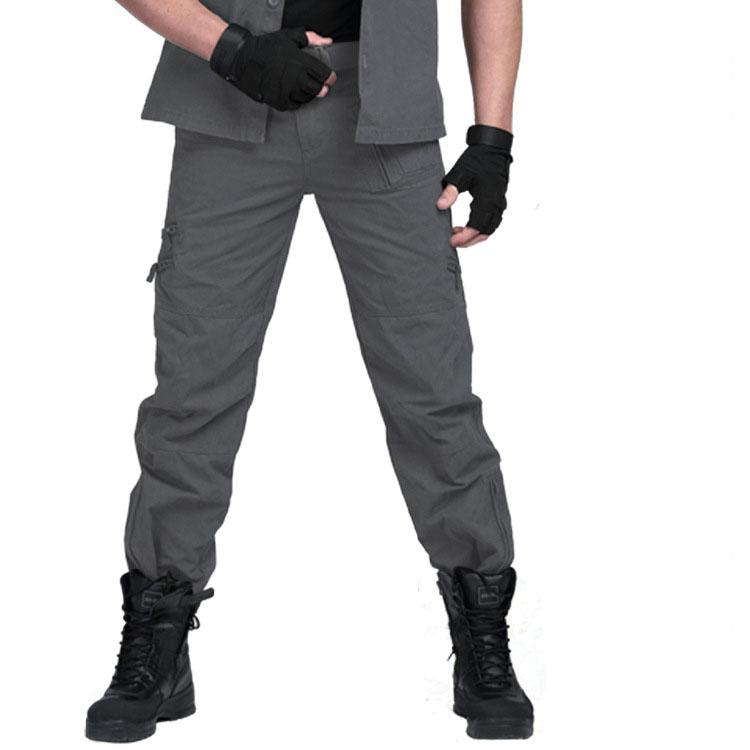 

Чоловічі повсякденні штани Danmo Fashion з декількома кишенями Чоловічі армійські штани у військовому стилі Чоловічі робочі штани Tactical Cargo Plus Size 33 сірий