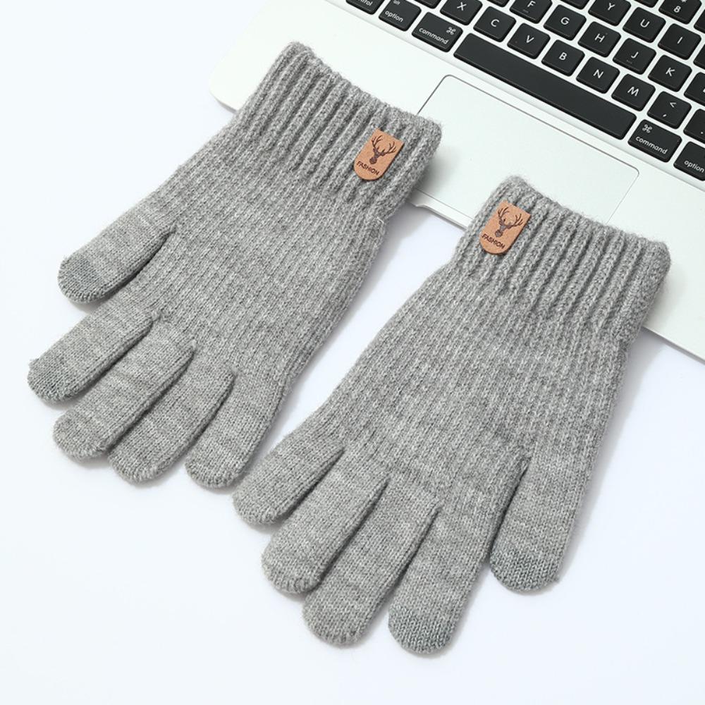 Thick Knitted Gloves Soft Men Mittens Cute Winter Gloves  Girls