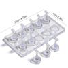 Non-Magnetic Acrylic Cartoon Bear Love Shape Nail Stand False For Cat Eye Gel Press On Nails Display Stand Tips Holder