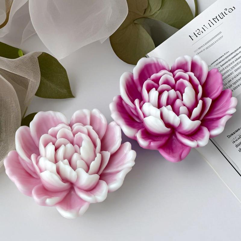 Diy Rose Flowers Silicone Mold Handmade Aroma Candle Gypsum Form Ornaments Mould Soap Candle Making Supplies