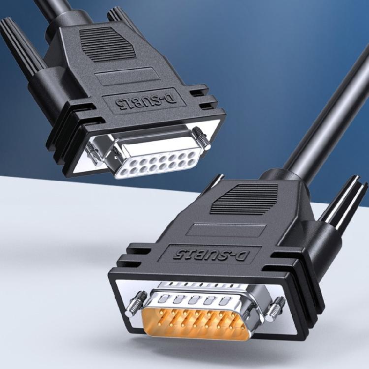 DB15 Cable DB15 Female to Male Data Transfer Cable Double Layer Shielding Metal Braide and Aluminum Foil Protections