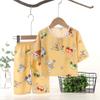 Summer Cotton Pajama Set Thin Air Conditioning Wear for Kids Baby Home Loungewear