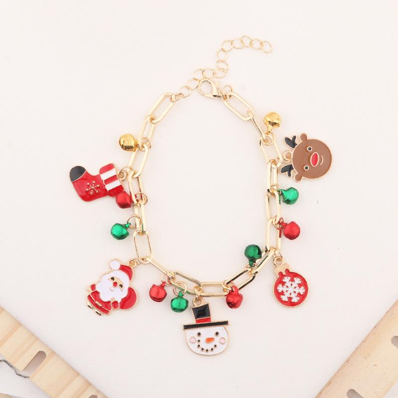 New Christmas bracelet snowflake pendant bracelet Christms Christmas multi-element alloy bracelet