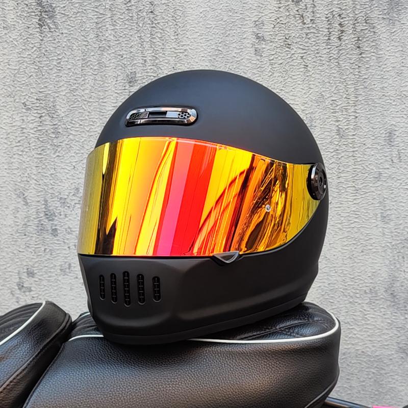 Four season universal cruise motorcycle helmet, men's and women's personalized motorcycle retro full helmet