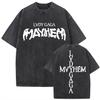 Vintage Gewaschen Lady Gaga Artpop Grafikdruck T-Shirts Herren Damen Mode Hohe Qualität Übergroßes Baumwoll-T-Shirt Locker