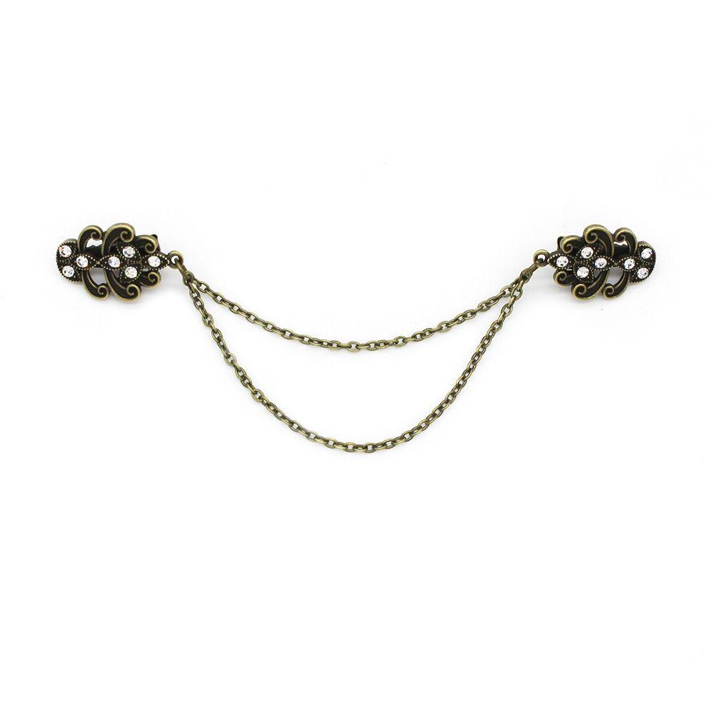 Korean Suit Brooch Retro Suit Shirt Collar Chain Gentleman Tassel Brooch  Sweater