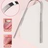 Stainless Steel Tongue Scraper Oral Cleaning Tool Professional Tongue Coating Remover Reusable Fresh Breath Hygiene Gadget