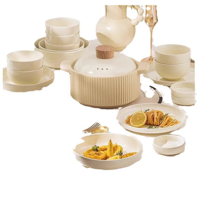 Dreamy Creamy Underglaze Ceramic Soup Bowl