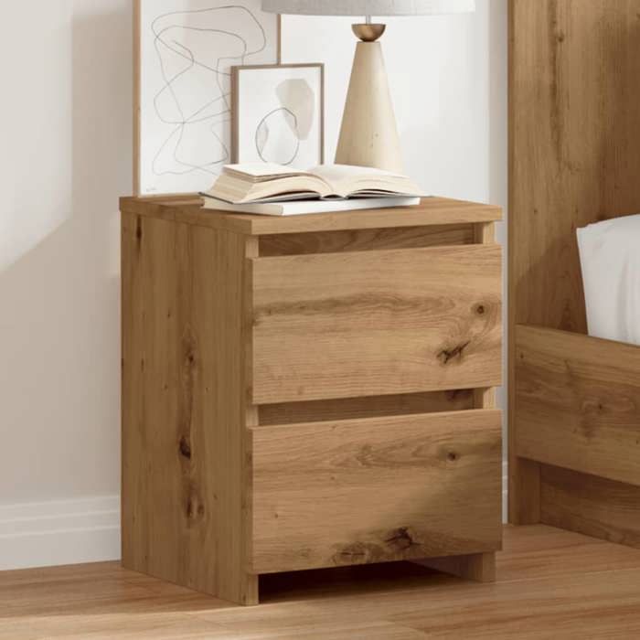 VidaXL Bedside Table Artisan Oak 30x30x40 Cm Engineered Wood, Bedside Cabinet, Side Cabinet, Nightstand, 855848