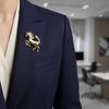 Contemporary Alloy Horse Brooch Creative Safety Lapel Pin For Daily Use Special Occasions Secure Backing