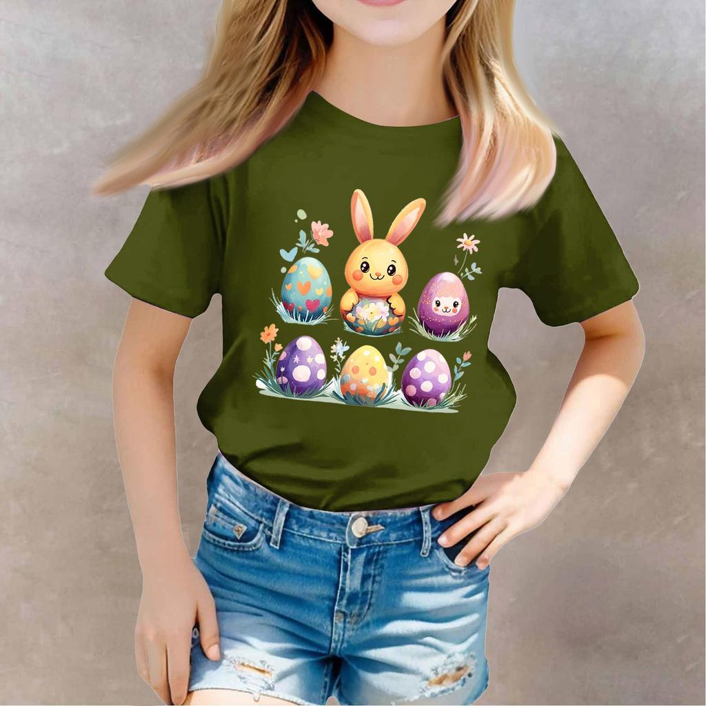 Toddler Girl Boy T-Shirts Kids Top Boys And Girls Printed Short Sleeved T-shirt