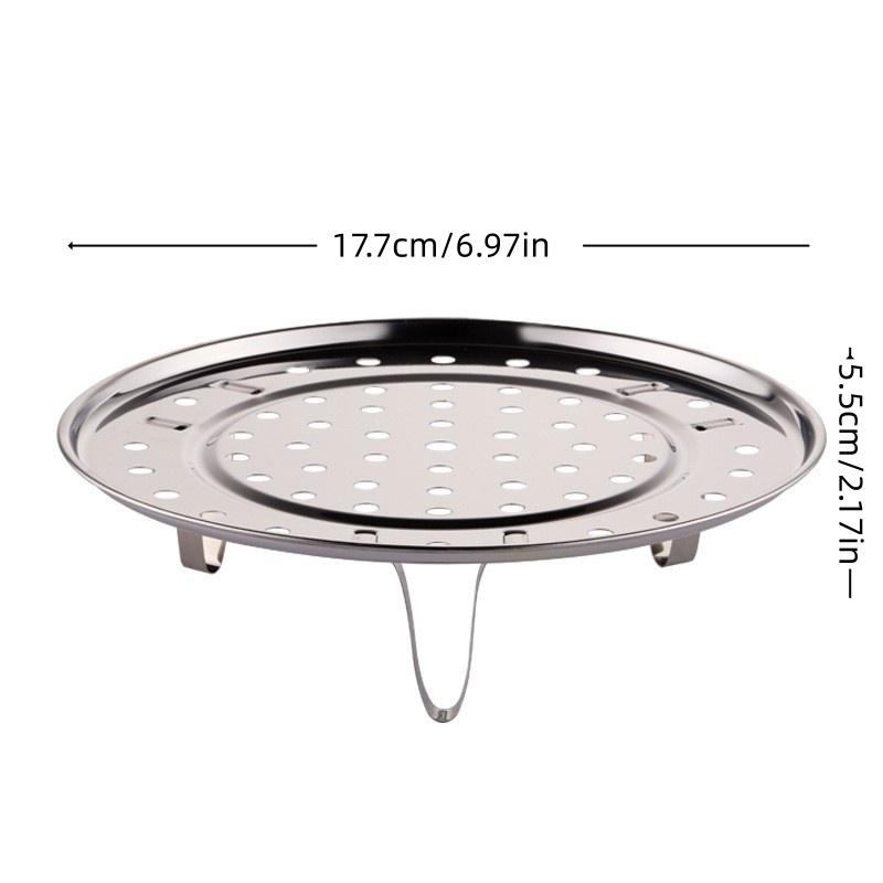 2Household Kitchen Artifact Stainless Steel Three-Legged Coated Steaming Tray Detachable Footed Steaming Tray High Foot Steaming