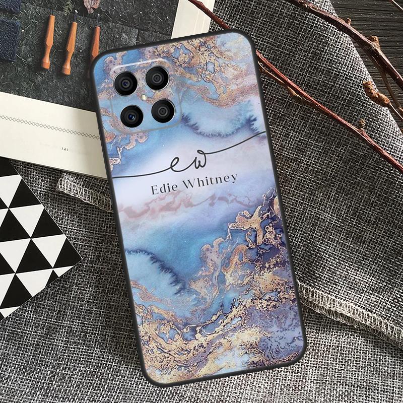 PERSONALISED marble name glitte Case For Honor 90 70 50 Lite Magic 5 Magic 6 Pro X6 X7 X8 X9 X6a X7a X8a X9a X8b X9b Cover