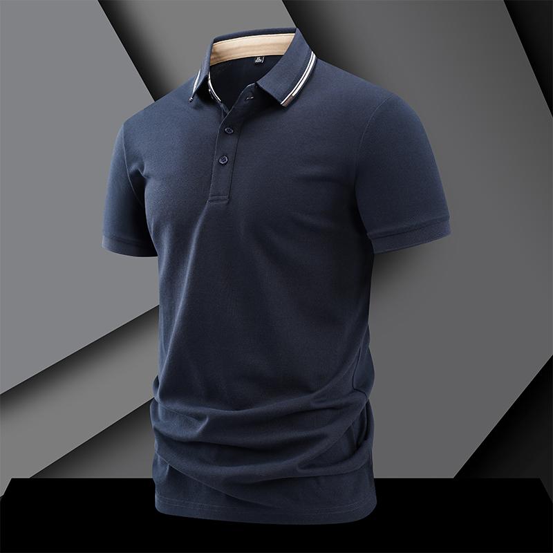 Polo Shirt Men's Summer Casual Business Slim Fit Top with Collar and Short Sleeved T-shirt
