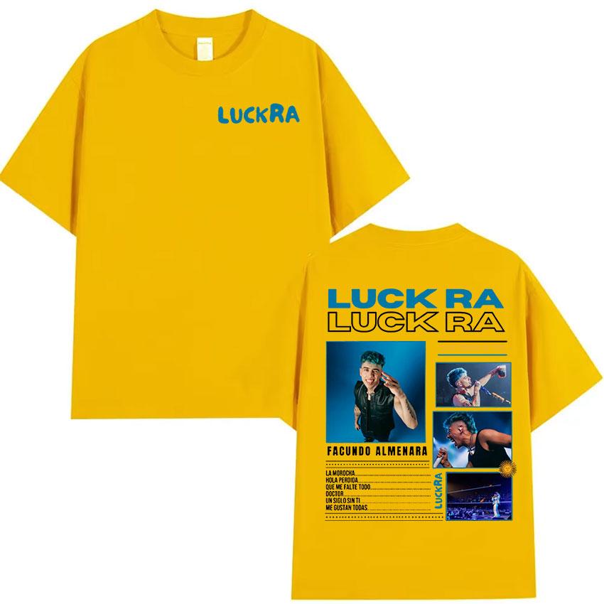 Rapper Luck Ra FACUNDO ALMENARA Album 2025 Graphic T Shirts Hip Hop Fashion Cotton Short Sleeve T-shirt Unisex Streetwear