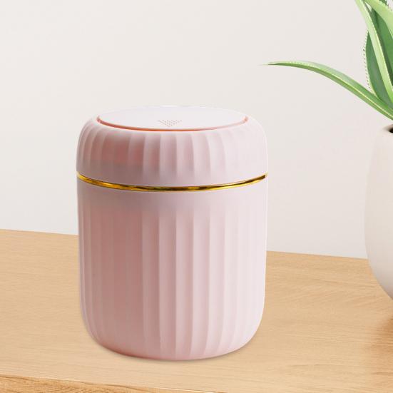 Desktop Can Non-Slip with Press-Type Lid Trash Design Compact Size Garbage