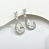 Colorful Rhinestone Water Drop Dangle Earrings – Elegant, Shiny, Versatile Accessories