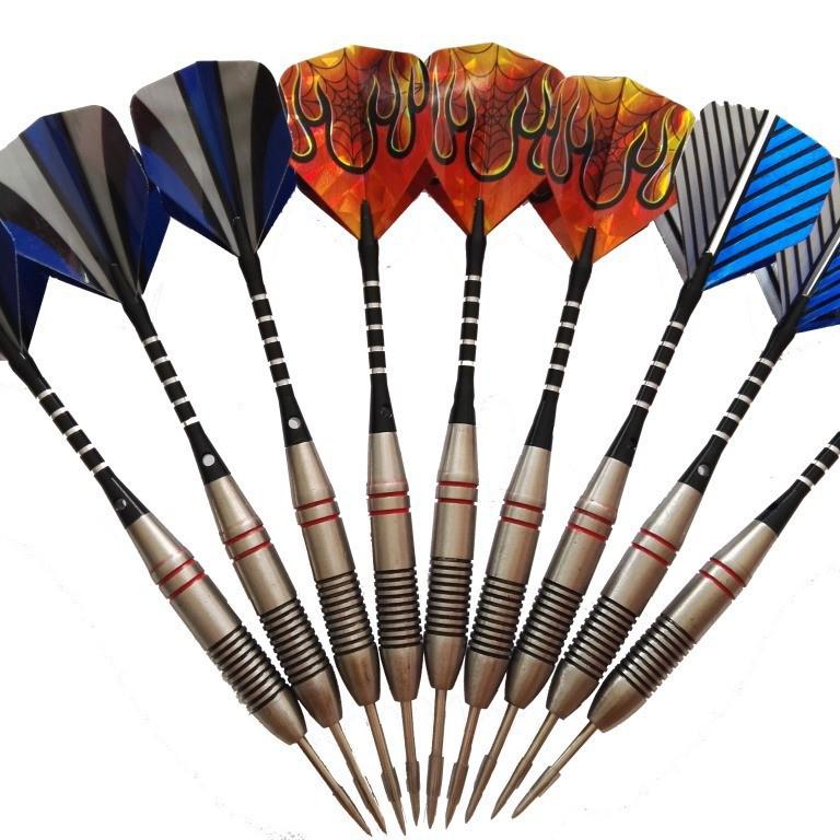 24g High-End Stainless Steel Darts with Hand-Painted Lines, 160mm Length, Set of 3