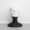 Abstract Figure Sculpture Black and White Mosaic Woman Figurine Human Head Statue Home Decoration Resin Handicraft Ornaments