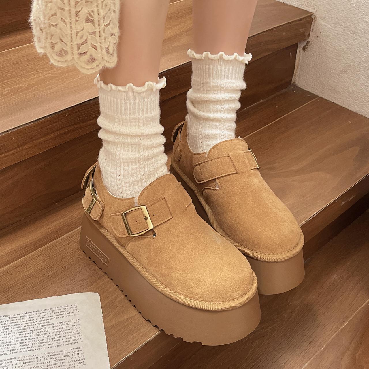 

Модные женские туфли AJGS из натуральной кожи на толстой подошве, дизайнерские повседневные туфли на плоской подошве, осенние туфли с пряжкой, брендовая обувь для ходьбы, удобная 40 жёлтый