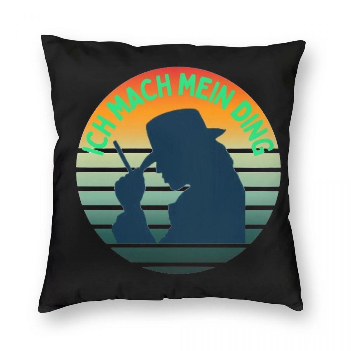 Udo Lindenberg Ich Mache Mein Ding Pillowcase Polyester Linen Velvet Pattern Zip Decorative Throw Pillow Case Room Cushion Cover Peach skin 18*18(CM)-1Pcs