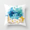 Home Decor Colorful Watercolor Floral Summer Holiday Pillows Pattern Cushion Cover Suitable for Sofa Bedroom Car Pillow Cover