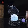 1 Pc Color Change Lava Resin Base Dragon Statues Luminescent Dinosaur Holy Dragon Battle Dragon Home Desktop Sculpture Kids Gifts