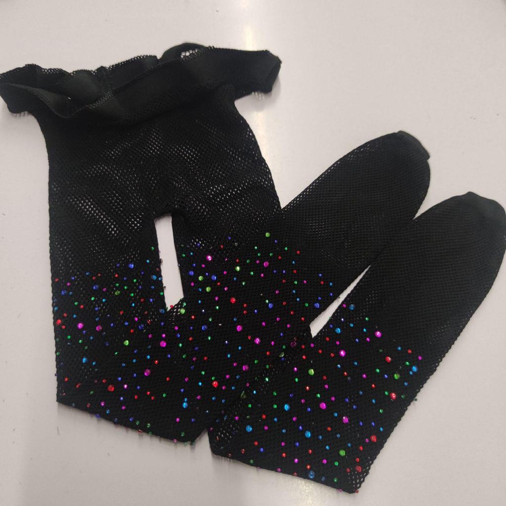 Rhinestone Fishnet Toddler Socks: Fashionable European & American Style