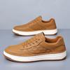 Italian Men Fashion Casual Shoes Outdoor Tennis Sneakers Lightweight Comfortable Hiking Walking Shoes Lace Up Vulcanized Shoes