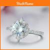 Luxurious Brass And White Steel Ring Stunning European Style Jewelry