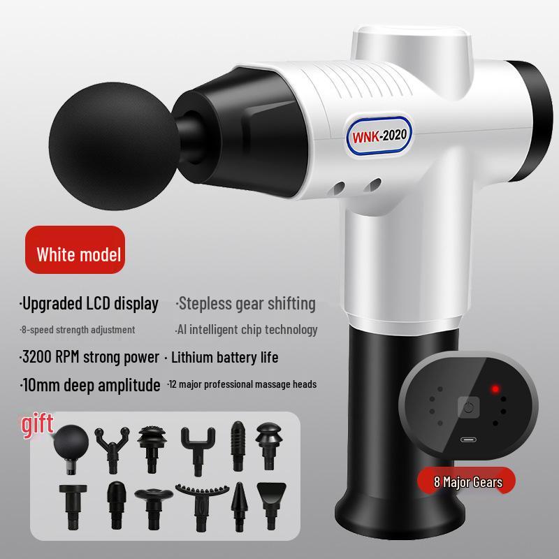 Multifunctional Handheld Muscle Massager with 12 Heads