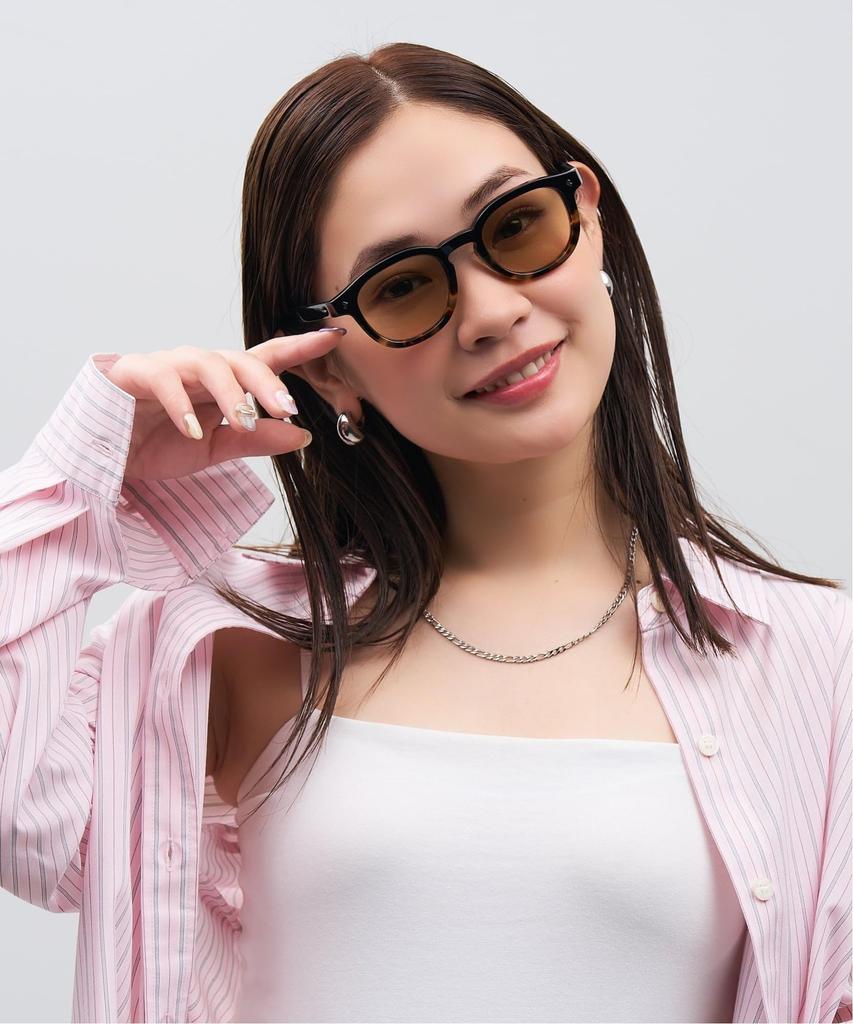 JOURNAL STANDARD Relume Sunglasses Colored Thick UV for for Unisex [Zoff] Boston-style (Black (Gradient) - ZN261G03_18E1) Lenses, Frame, Stylish,
